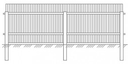 Забор из оцинкованного профнастила С-8 с декоративно-полимерным покрытием